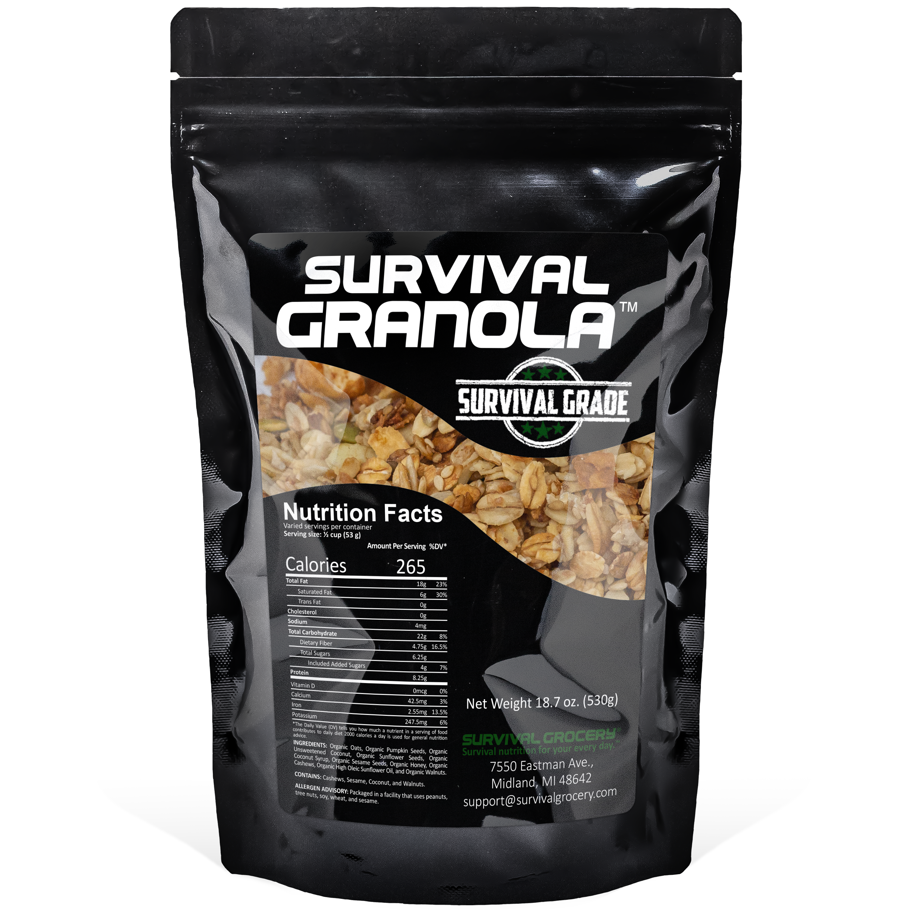 Survival Granola™ - Organic, Gluten Free, and Non-GMO