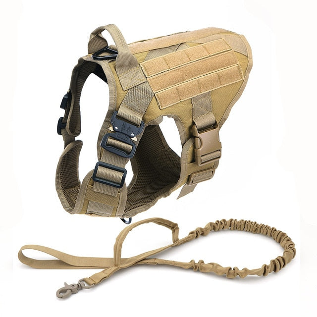 Tactical Dog Harness Pet Training Hunting Dog Vest Metal Buckle German Shepherd Dog Harness With Leash For Small Large Dogs