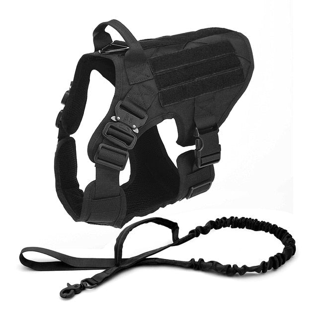 Tactical Dog Harness Pet Training Hunting Dog Vest Metal Buckle German Shepherd Dog Harness With Leash For Small Large Dogs